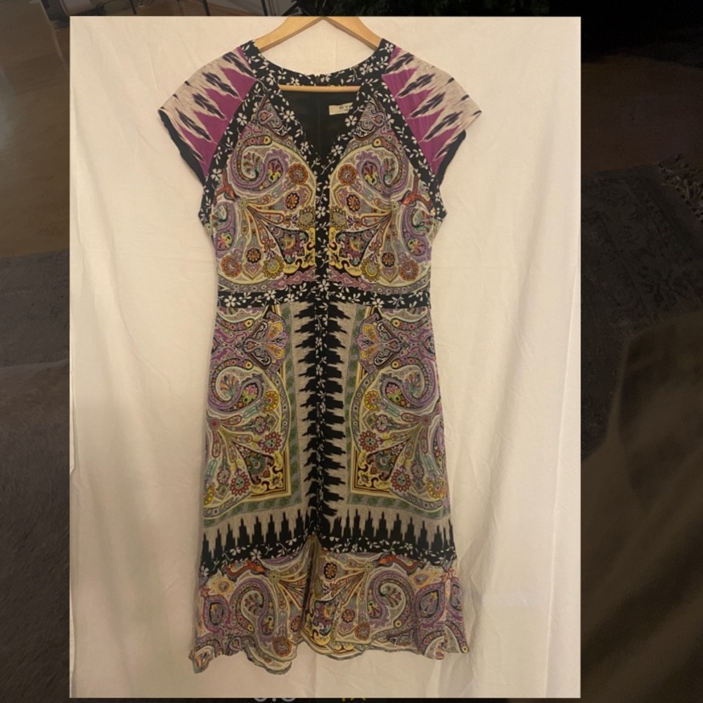 Etro Multicolor Paisley Midi Dress